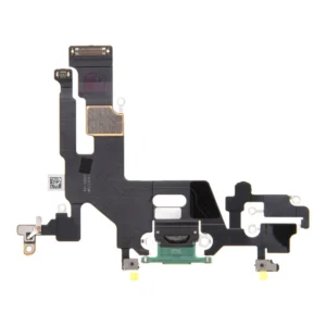 iPhone 11 hajlékony kábel a következővel együtt. Töltőcsatlakozó zöld