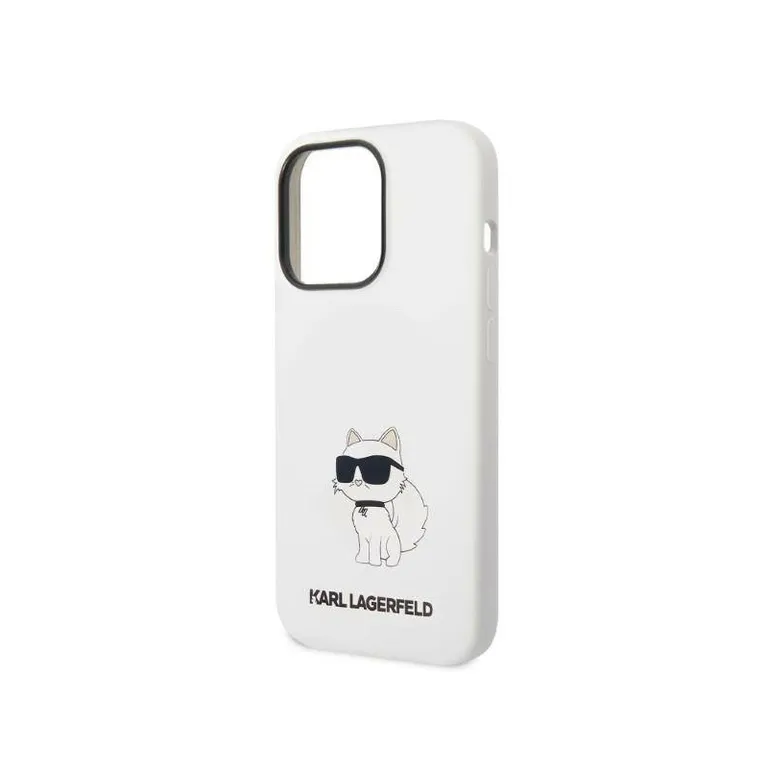 IPhone 14 Pro Karl Lagerfeld Hardcase Silicone Chupette (KLHCP14LSNCHBCH) Fehér