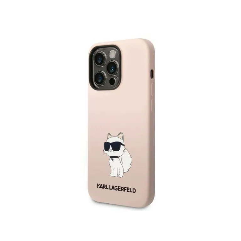 iPhone 14 Pro Karl Lagerfeld Hardcase Silicone Chupette (KLHCP14LSNCHBCP) Pink