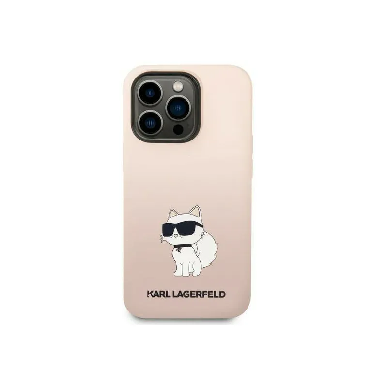 iPhone 14 Pro Karl Lagerfeld Hardcase Silicone Chupette (KLHCP14LSNCHBCP) Pink