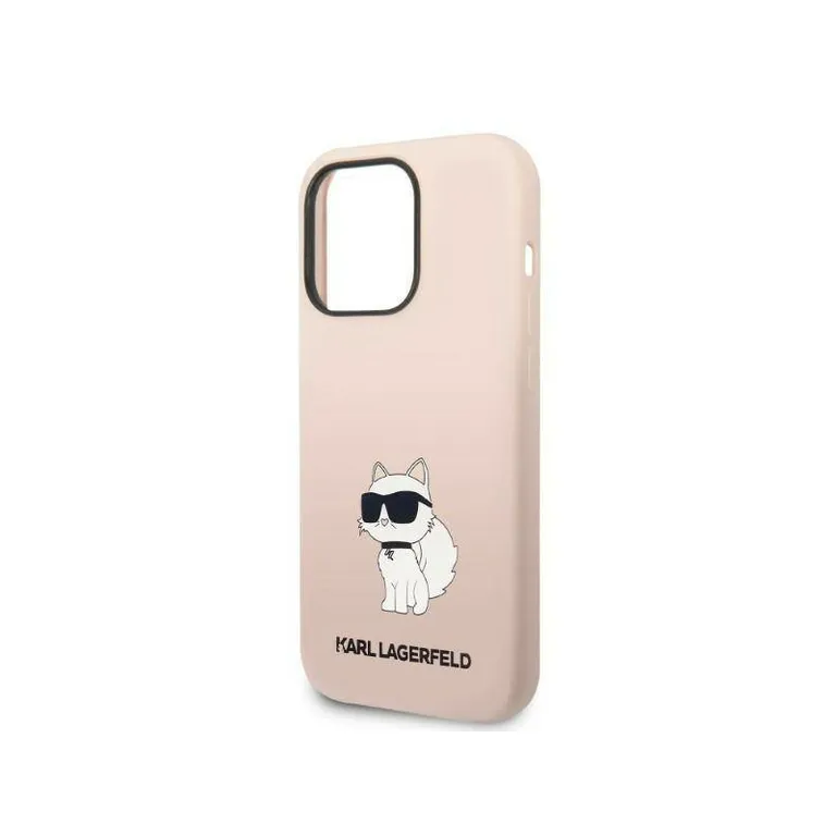 iPhone 14 Pro Karl Lagerfeld Hardcase Silicone Chupette (KLHCP14LSNCHBCP) Pink