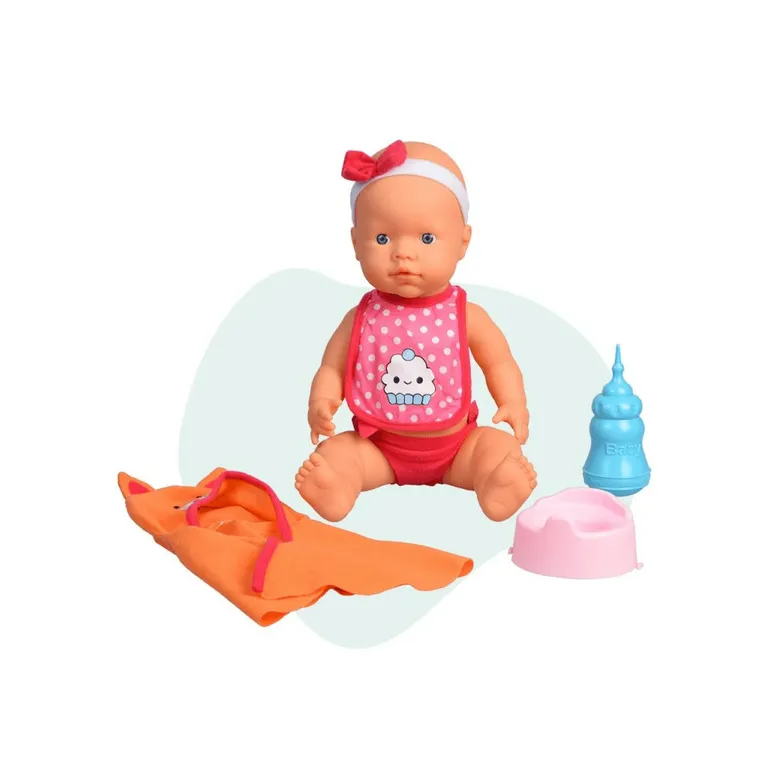 Jesmar -  CURIOSETE baba fürdőköpennyel és kiegészítőkkel, 40 cm