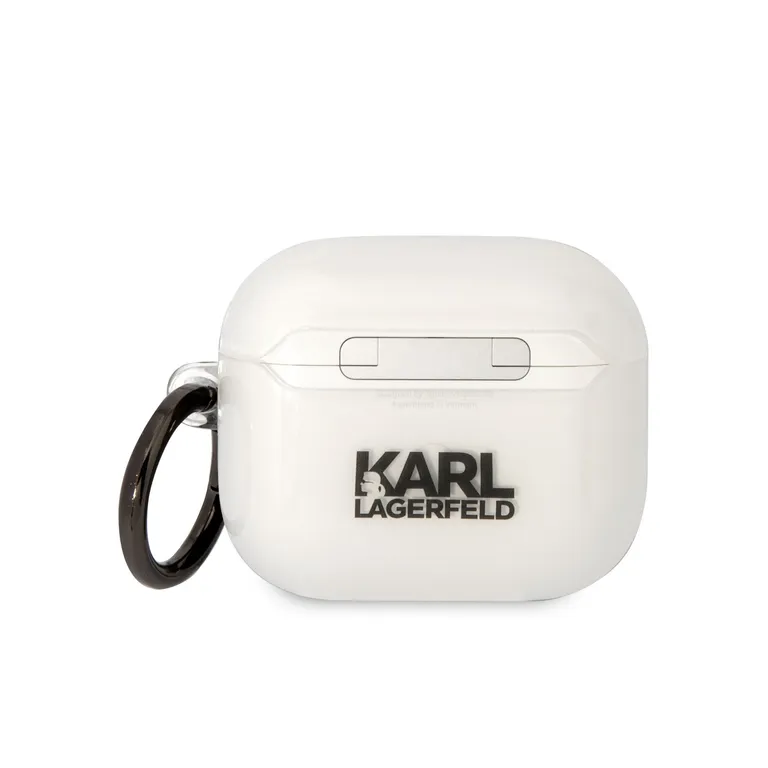 Karl Lagerfeld 3D logó NFT Karl Head TPU Pouzdro pro Airpods 3 Fehér