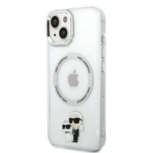 Karl Lagerfeld MagSafe Compatibilní Kryt IML Karl és Choupette NFT pro iPhone 13 átlátszó tok