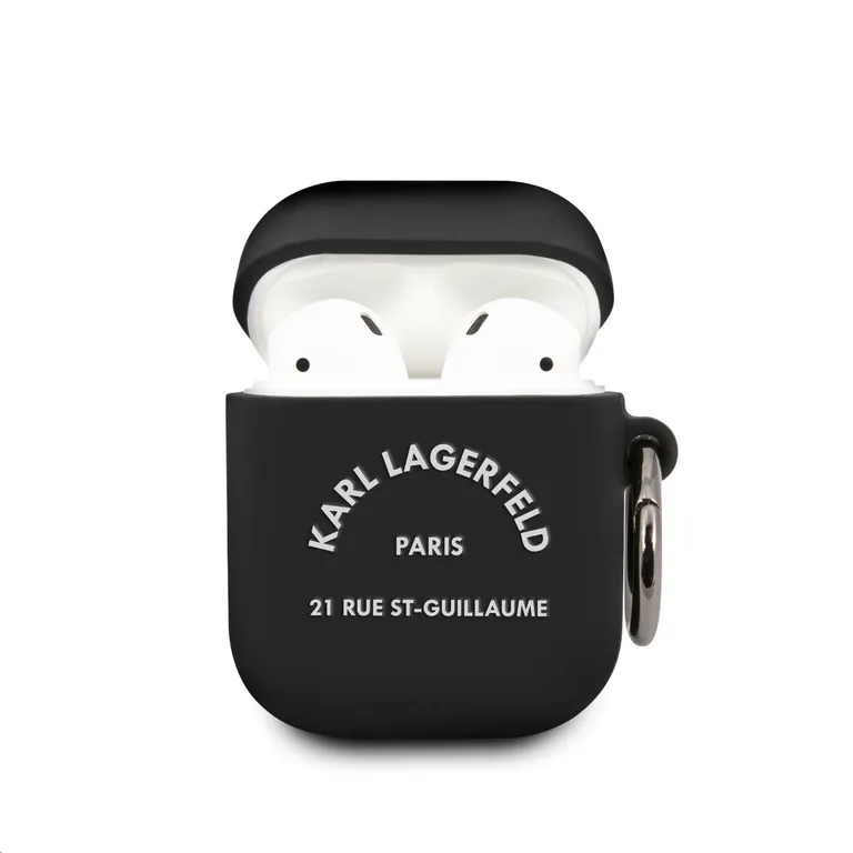 Karl Lagerfeld Rue St Guillaume szilikon tok Airpods 1/2 Fekete