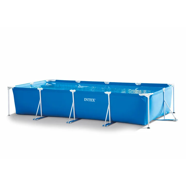 INTEX acélvázas medence papírszűrős vízforgatóval, 7 121L, 84x450×220 cm, kék