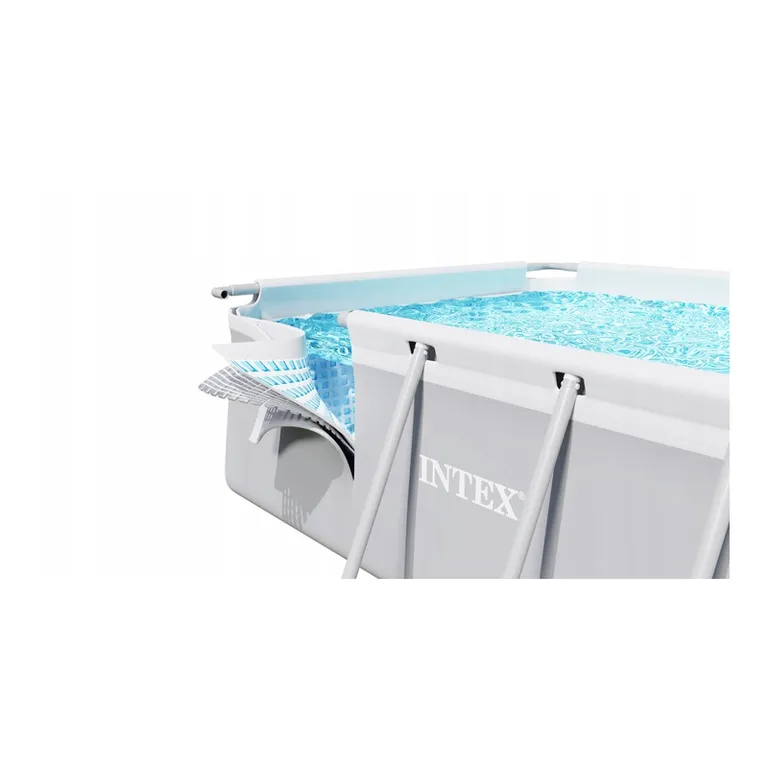 INTEX 26792 Fémvázas medence papírszűrős vízforgatóval, létrával, 10874l, 488 x 244, szürke-fehér
