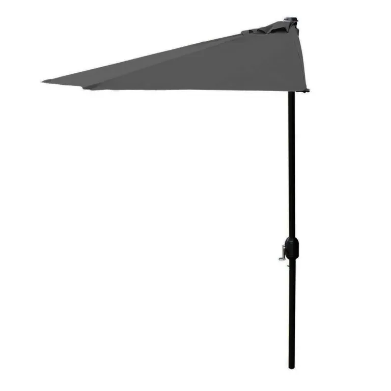 Falhoz állítható féloldalas kerti napernyő, 2,7 m, szürke