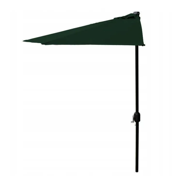 Falhoz állítható féloldalas kerti napernyő, 2,7 m, zöld