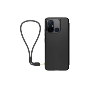 Készült Xiaomi Book tok for Redmi 12C for Redmi 12C with Strap Fekete
