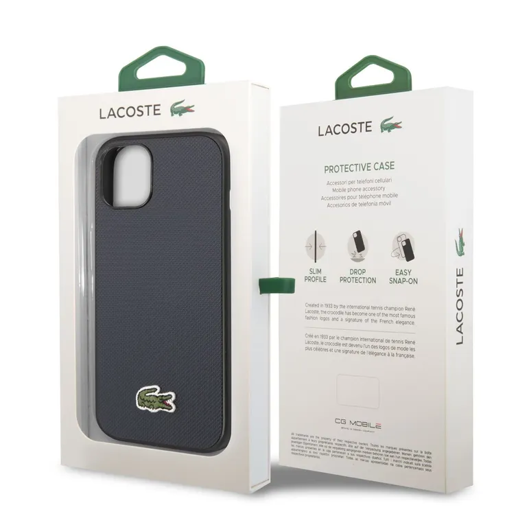 Lacoste Iconic Small Spade Logo Zadní Kryt pro iPhone 14 Plus kék tok