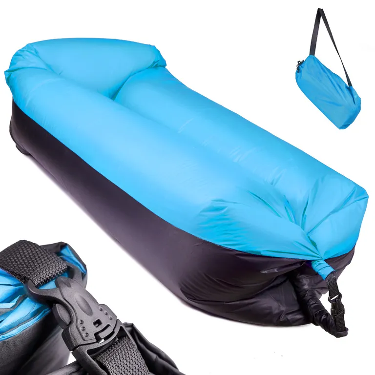 Lazy BAG SOFA légágy fekete-kék 185x70cm