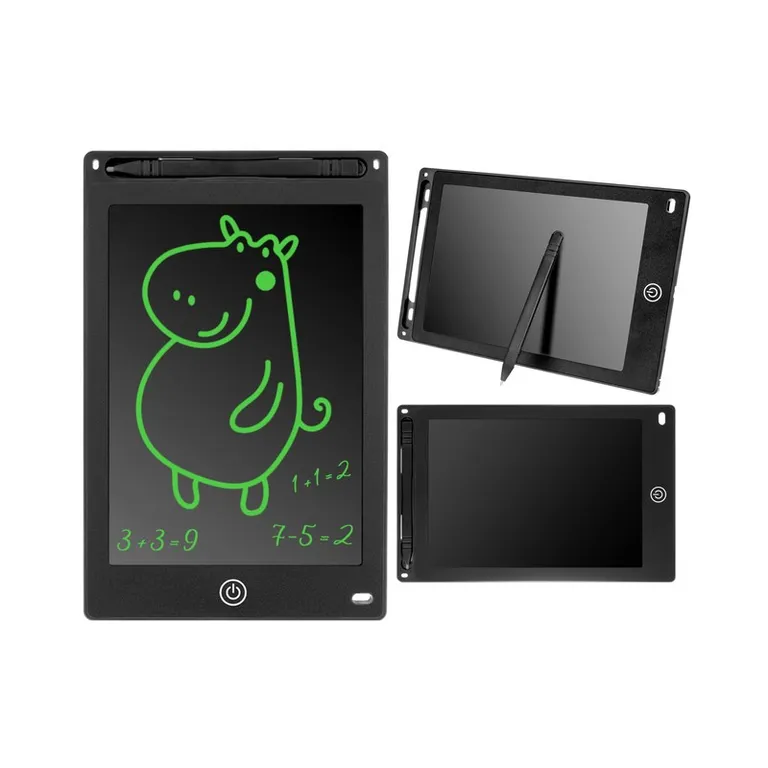 Dgitális író- és rajztábla LCD-képernyővel, 8,5 hüvelyk, fekete, 15x23 cm