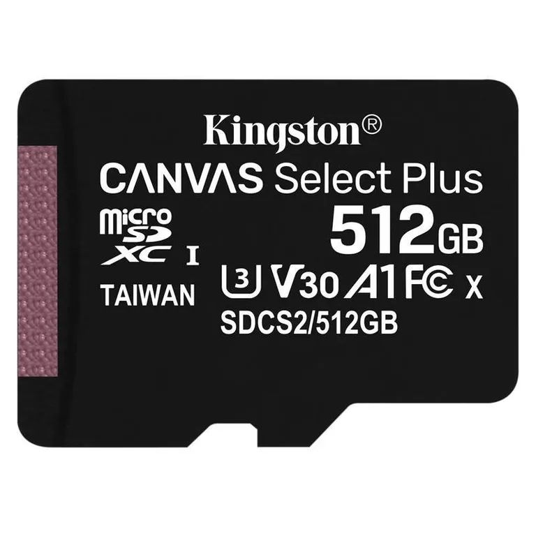 microSDXC 512GB Kingston Canvas Select Plus Class 10 osztályú microSDXC 512GB Kingston Canvas Select Plus Class 10 bez Adapteru