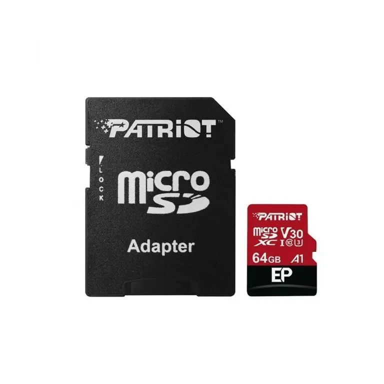 microSDXC 64GB Patriot A1 Class 10 vč. Adaptált