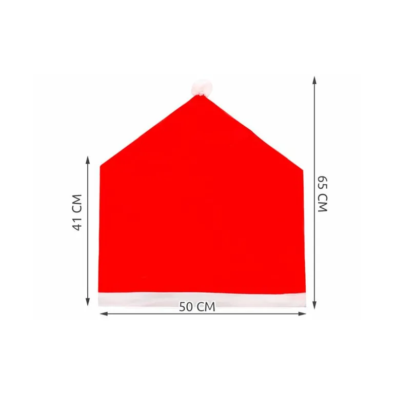 MALATEC Mikulás sapka alakú széktámla huzat, univerzális méret, 65x50 cm, piros-fehér 1 db
