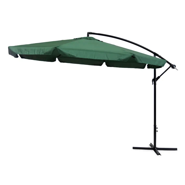 Nagyméretű összecsukható kerti napernyő, 3,4 m, zöld