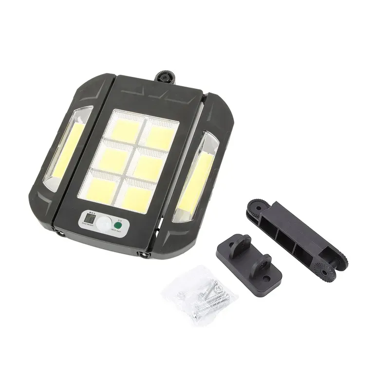Napelemes Lámpa 136 LED COB Mozgásérzékelővel, Szürkületi Érzékelővel és Távirányítóval