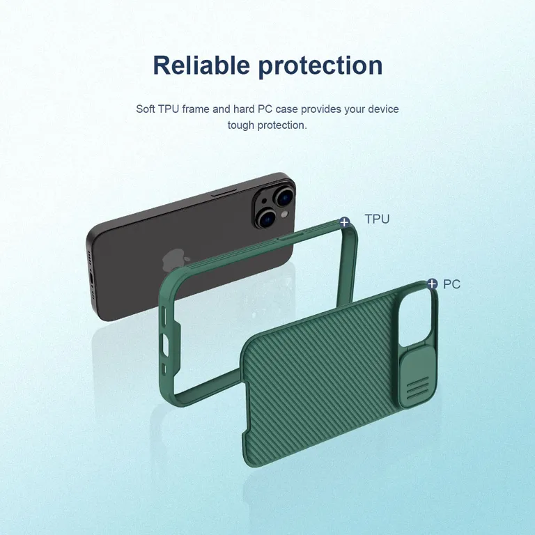 Nillkin CamShield PRO hátlap Apple iPhone 13/14 készülékhez Kék - Image 4