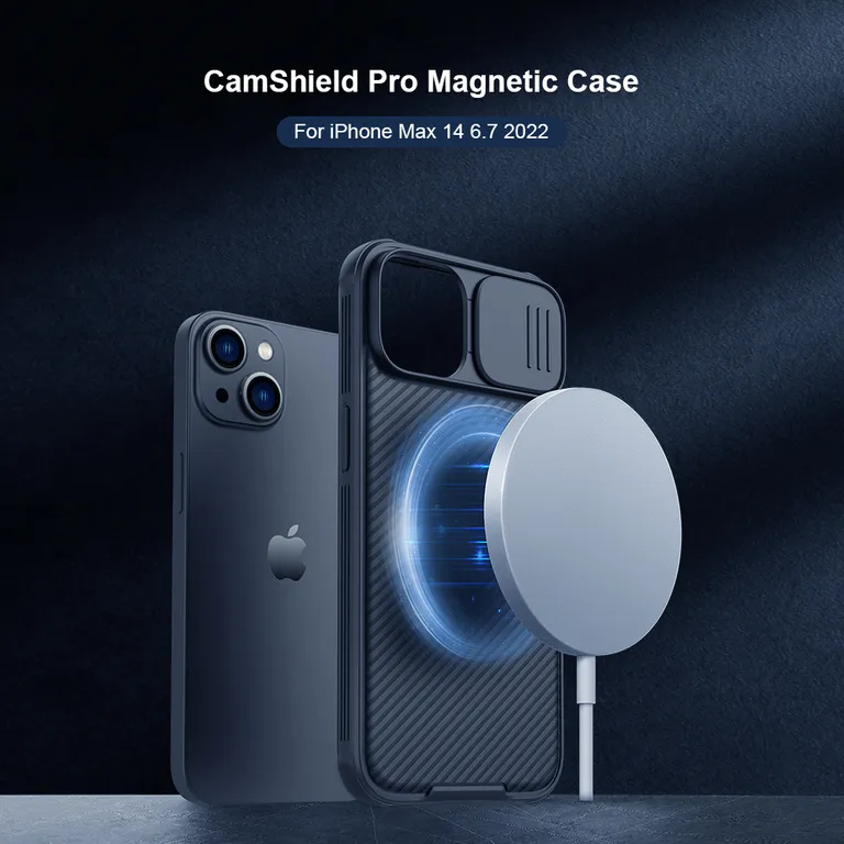 Nillkin CamShield PRO mágneses hátlap Apple iPhone 14 Plus készülékhez Kék