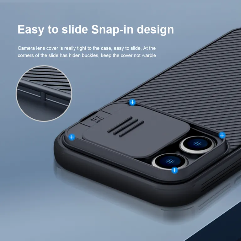 Nillkin CamShield Pro mágneses hátlap Apple iPhone 14 PRO MAX készülékhez Kék
