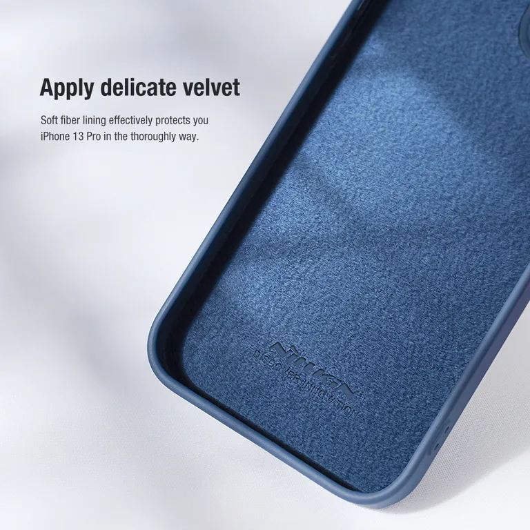 Nillkin CamShield Silky szilikon borítás Apple iPhone 14 Pro készülékhez Kék tok