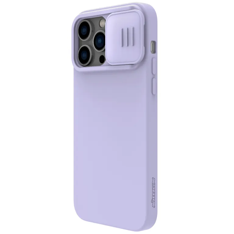 Nillkin CamShield Silky szilikon borítás Apple iPhone 14 Pro lila iPhone 14 Pro készülékhez tok