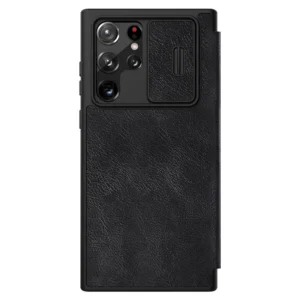 Nillkin Qin Leather Pro tok a SAMSUNG S22 Ultra készülékhez (fekete)