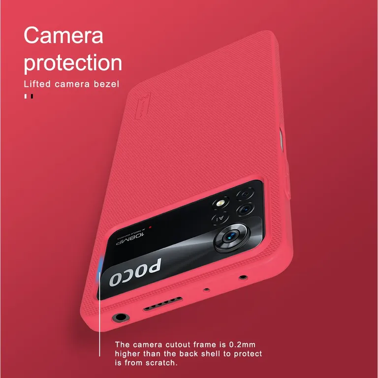 Nillkin Super Frosted Back Cover a Poco X4 Pro 5G Páva kékhez tok