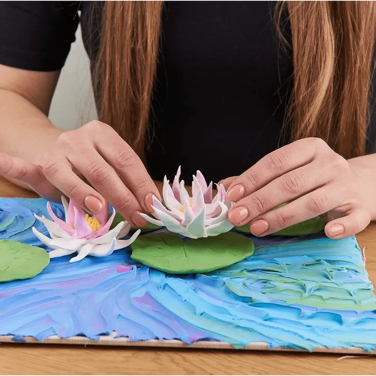 Okto - OKTO SENSORY ART képkészítő gyurmakészlet, Claude Monet - Tavirózsák 30X40 cm