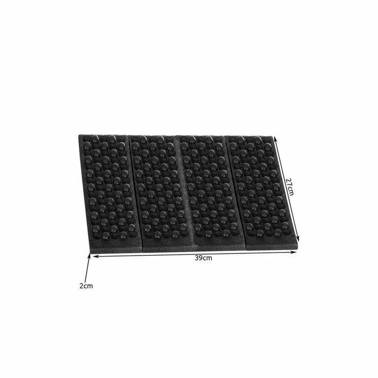Összehajtható kemping matrac, vízálló, 38,5 x 27,5 x 1,1 cm, XPE, fekete