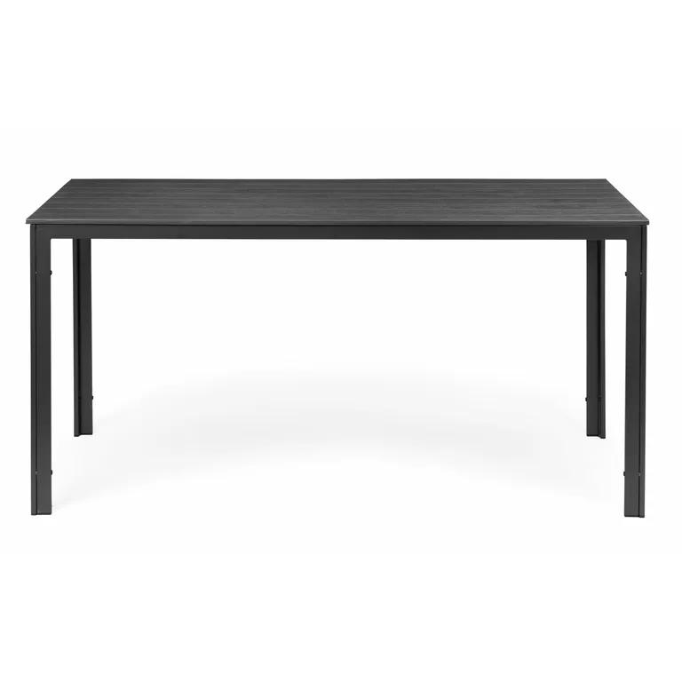 Polywood 6 személyes kerti asztal, erős acél szerkezet, 156×78x72 cm, szürke