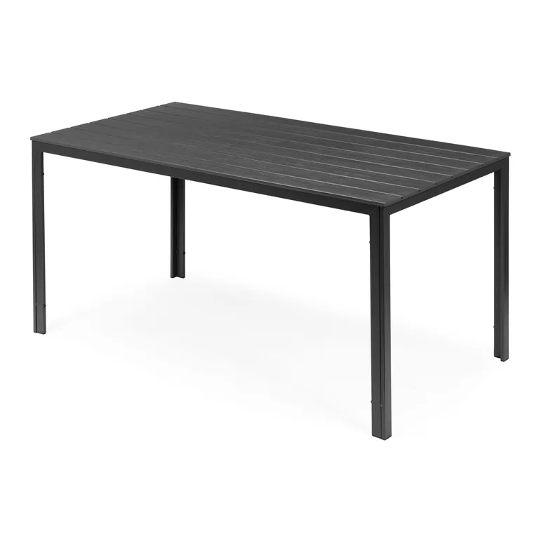 Polywood 6 személyes kerti asztal, 156x78x72 cm, sötét szürke