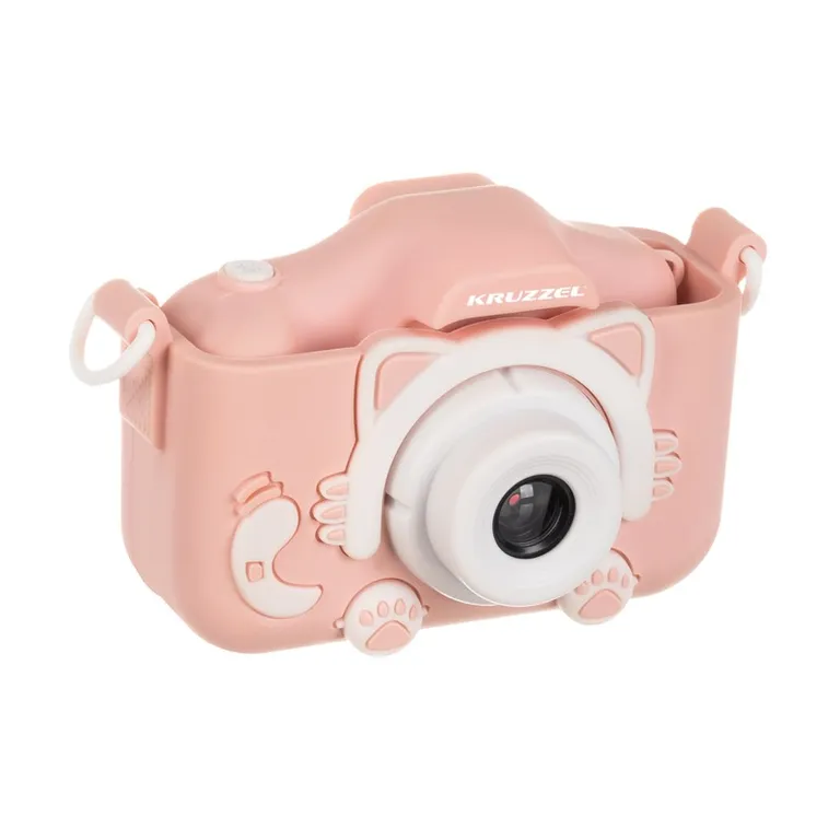 Többfunkciós digitális kamera gyerekeknek 16 GB microSD kártyával, 600 mAh, 3 MP, 5 / 10,5 / 6cm, rózsaszín
