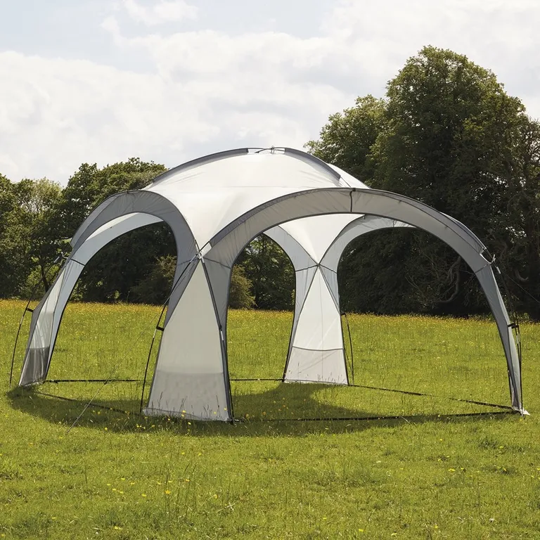 Pavilon alakú kerti árnyékoló sátor, 3,5x3,5x2,3 m, szürke