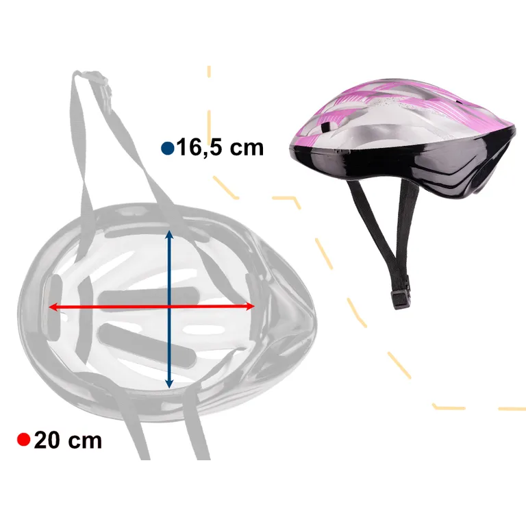 Sisakvédő kerékpár síléc állítható rózsaszín