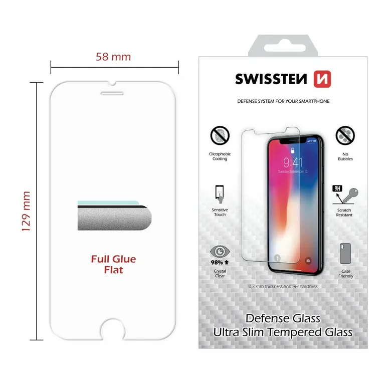 Swissten - 0,3mm kijelzővédő üveg iPhone SE 2020