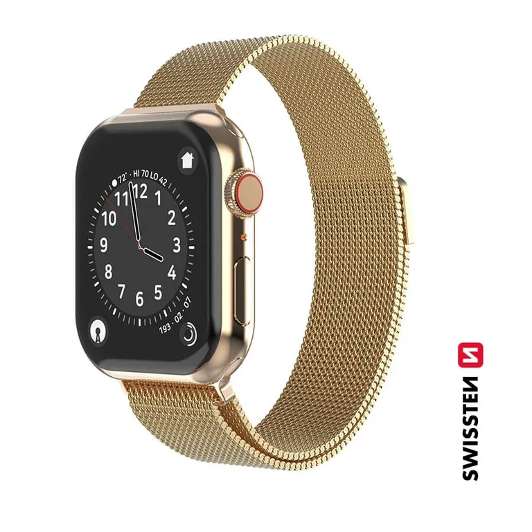 Swissten - Apple Watch milánói szíj, 38-40 mm, arany