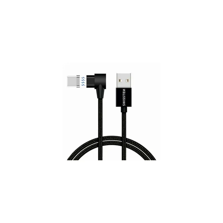 Swissten - Arcade mágneses adat- és töltőkábel USB/mikro USB, 1,2 m fekete