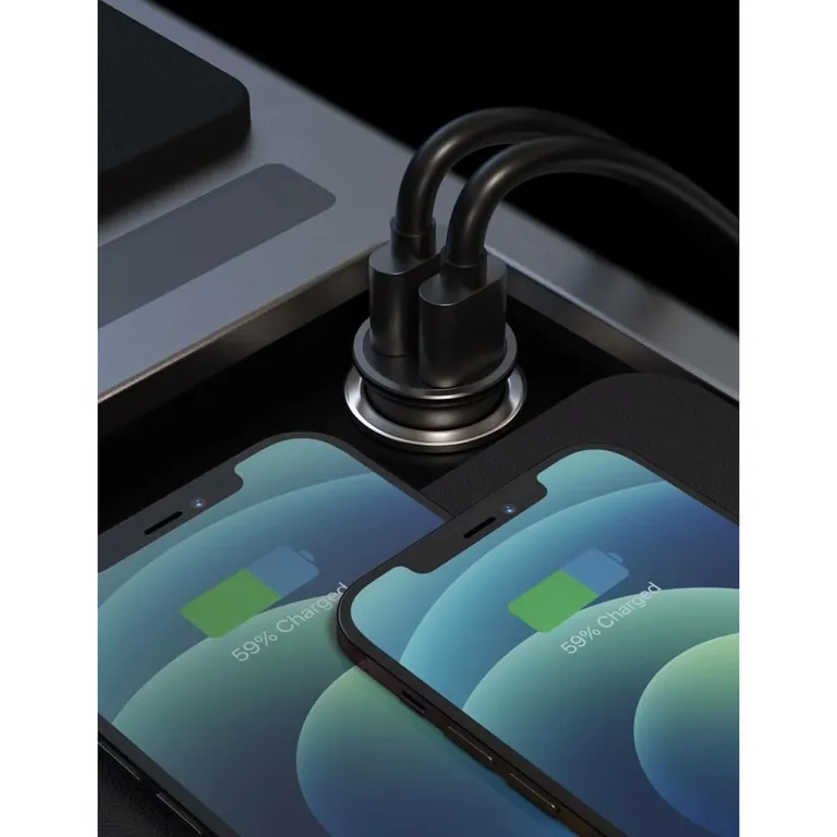 Swissten - autós töltő Samsung Super Fast Charging 25W + 1,2 m fekete USB-C/USB-C adatkábel