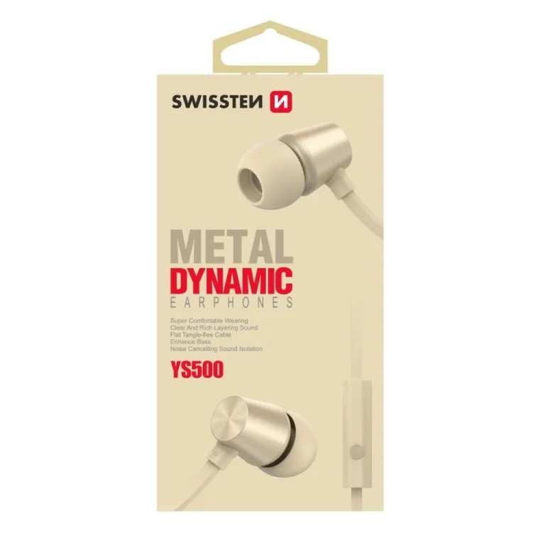 Swissten - Dynamic YS500 arany fülhallgató
