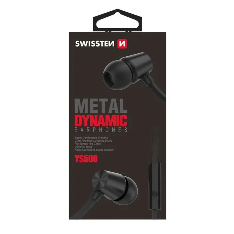Swissten - Dynamic YS500 fekete fülhallgató