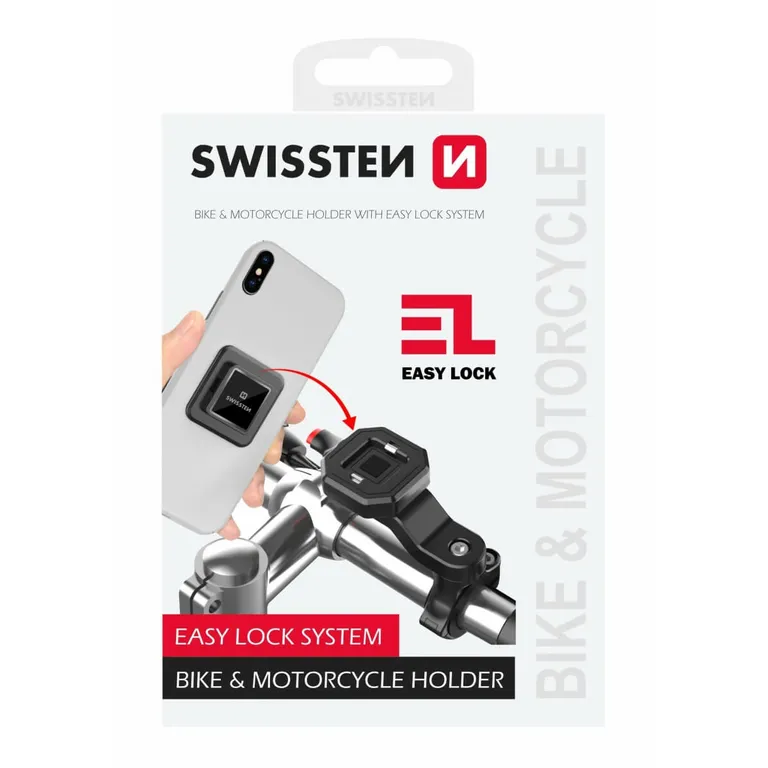 Swissten - Easy Lock gyorscsatlakozós kerékpáros telefontartó