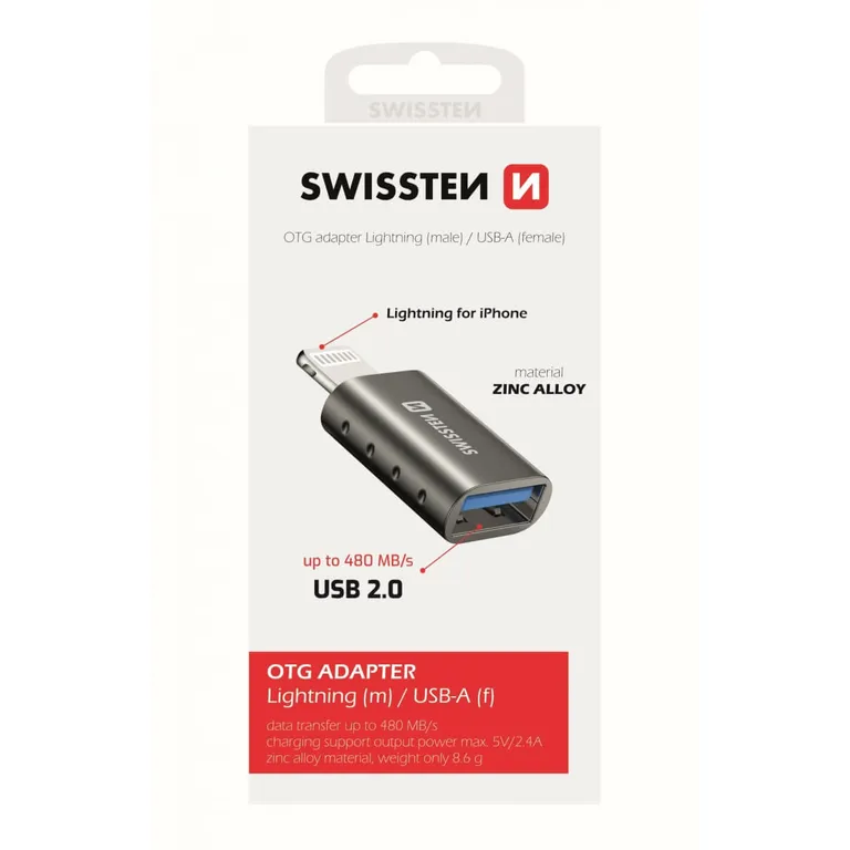 Swissten - OTG adapter lightning to USB-A