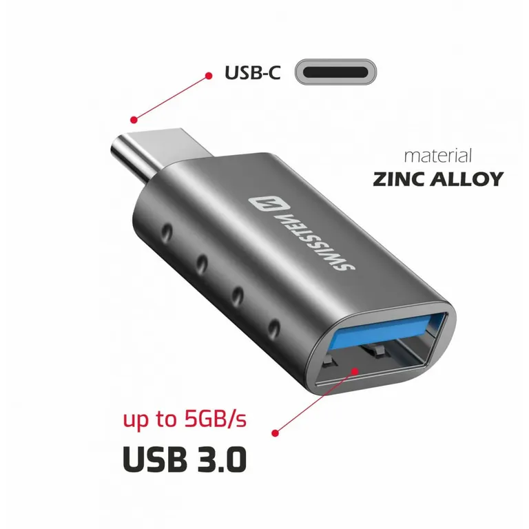 Swissten - OTG adapter USB-C to USB-A
