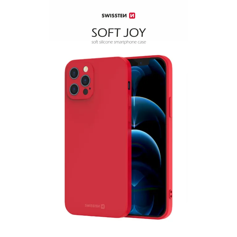 Swissten - Soft Joy szilikon tok iPhone 14 Plus, piros