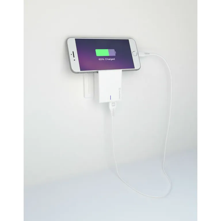 Swissten - USB-C Power Delivery 3.0 hálózati töltő adapter iPhone-hoz, 18W, fehér - Image 3