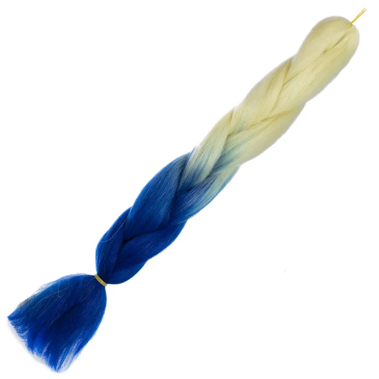 Szintetikus haj szivárványos ombre szőke-kék