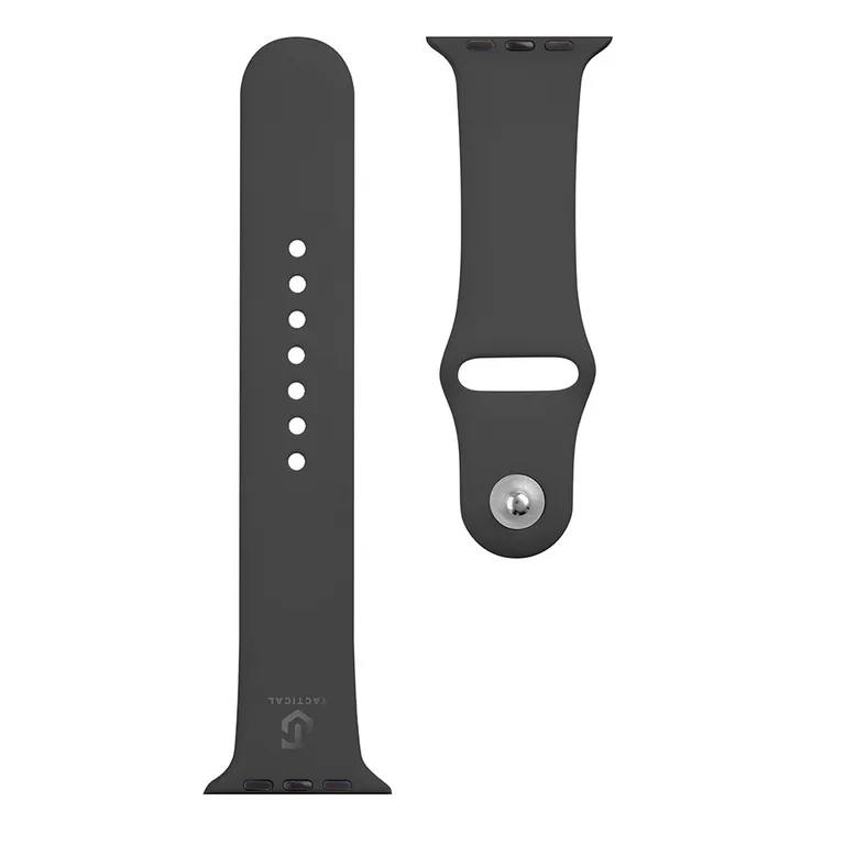 Tactical 488 Szilikon szíj Apple Watch 1/2/3/4/4/5/6/7/8/SE 42/44/45mm fekete színű órához