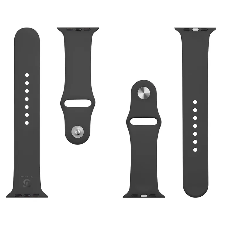 Tactical 488 Szilikon szíj Apple Watch 1/2/3/4/4/5/6/7/8/SE 42/44/45mm fekete színű órához